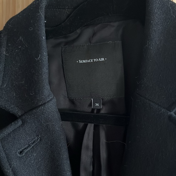 Surface to Air black wool coat - Picture 2 of 7